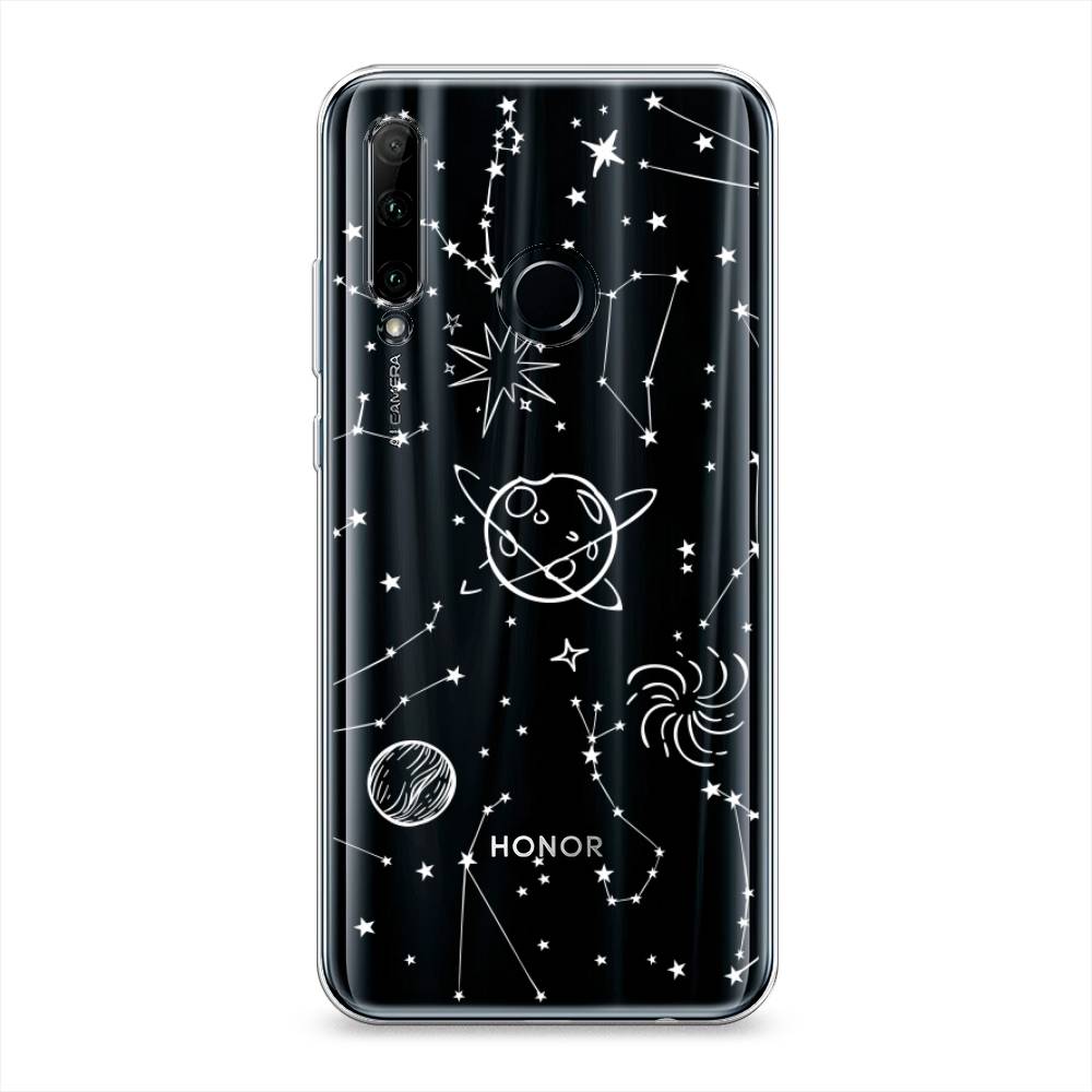 

Чехол на Honor 10i "Планеты в космосе", Белый, 68850-2