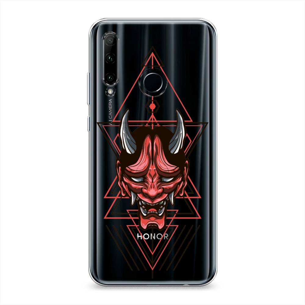 

Чехол на Honor 10i "Hanya Oni mask", Серый;красный;черный, 68850-4