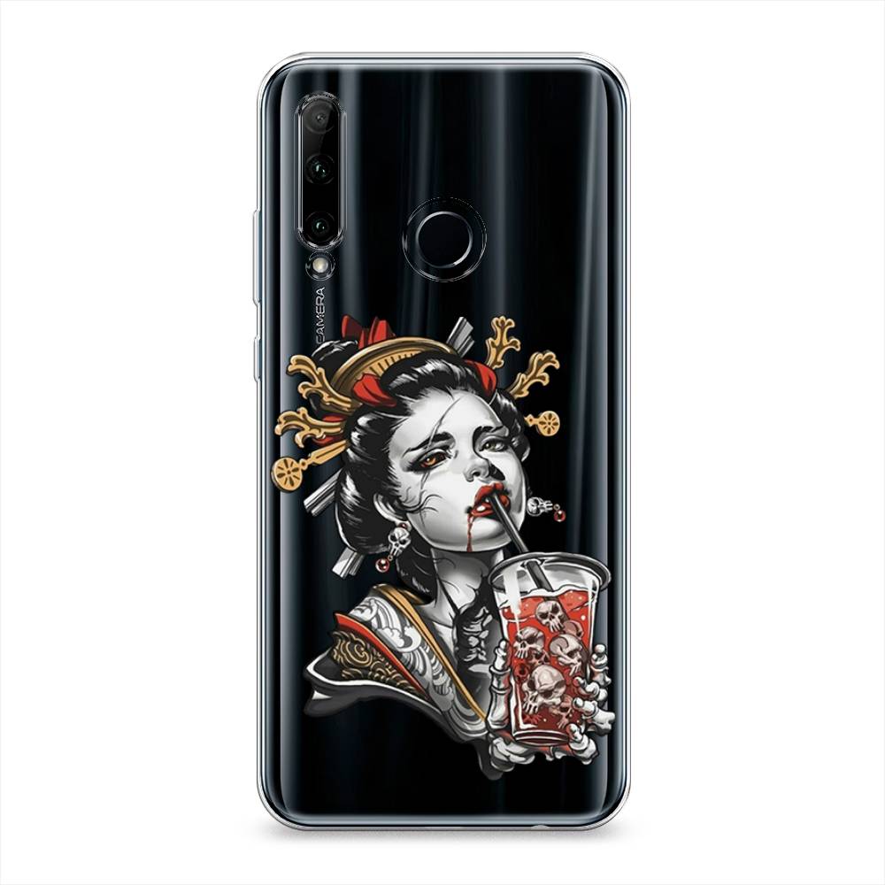 

Чехол на Honor 10i "Опасная гейша", Красный;черный;серый, 68850-4