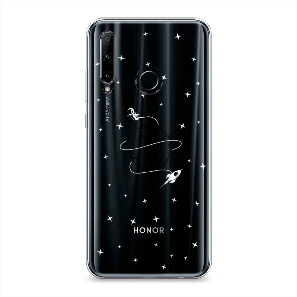 

Чехол на Honor 10i "Полет вокруг луны", Белый;серый;черный, 68850-2