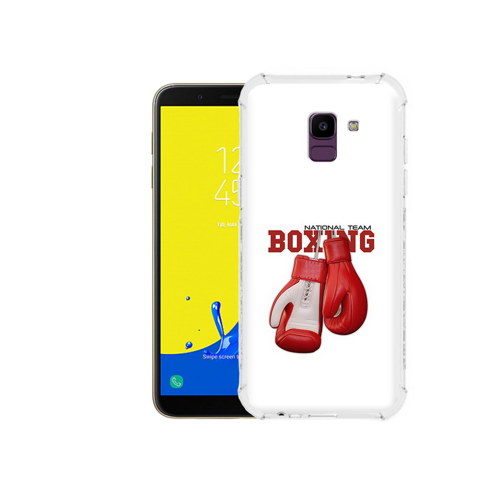 

Чехол MyPads Tocco для Samsung Galaxy J6 (2018) боксерские перчатки, Прозрачный, Tocco