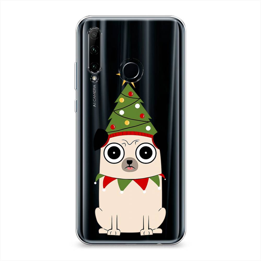 

Чехол на Honor 10i "Собачка с ёлочкой", Бежевый;красный;зеленый, 68850-1