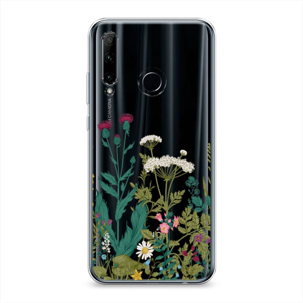 

Чехол на Honor 10i "Дикие полевые цветы", Зеленый;розовый;белый, 68850-2