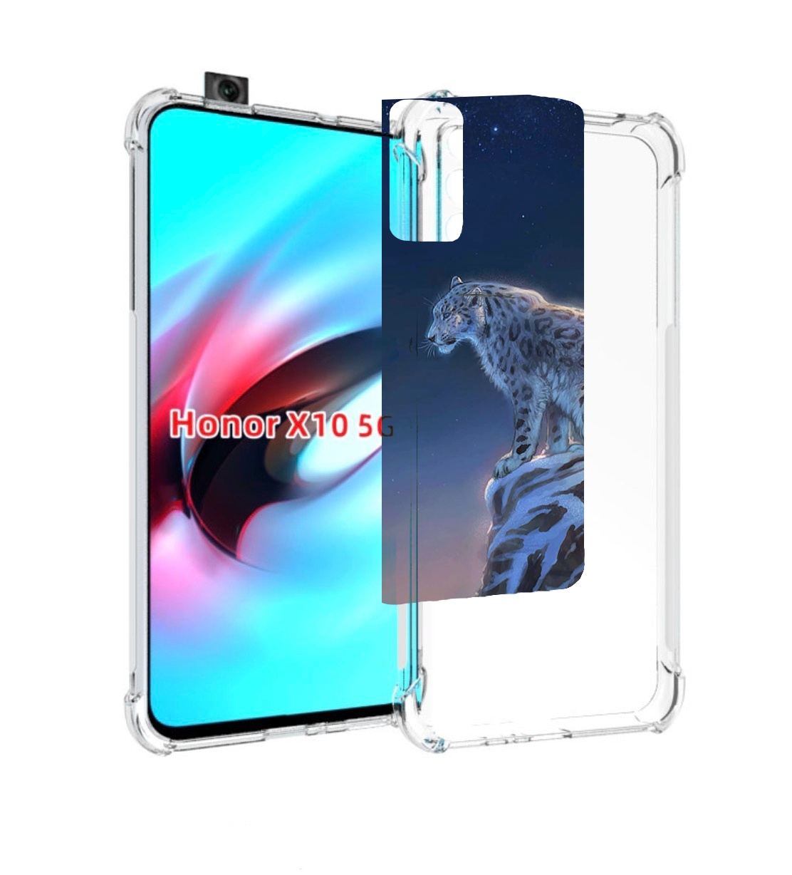 

Чехол MyPads Одинокий-Барс для Honor X10, Прозрачный, Tocco