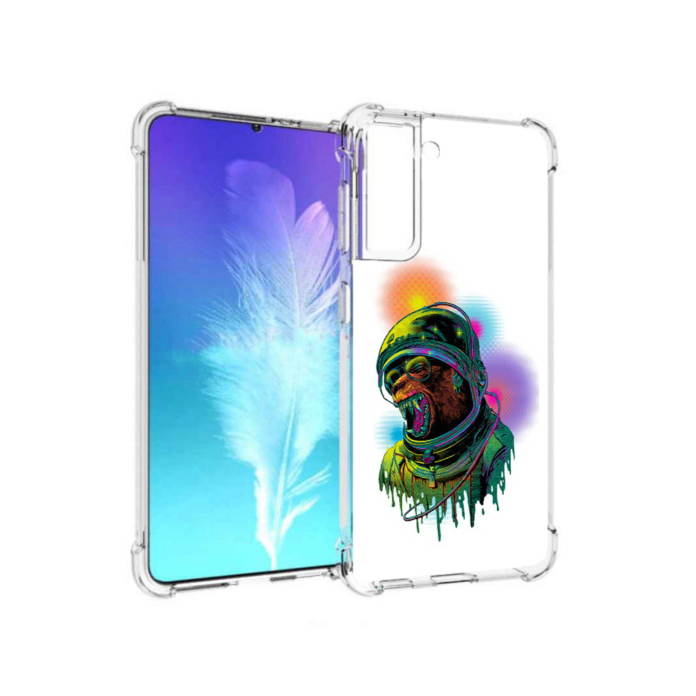 

Чехол MyPads Tocco для Samsung Galaxy S21 медведь космонавт (PT157088.510.466), Прозрачный, Tocco