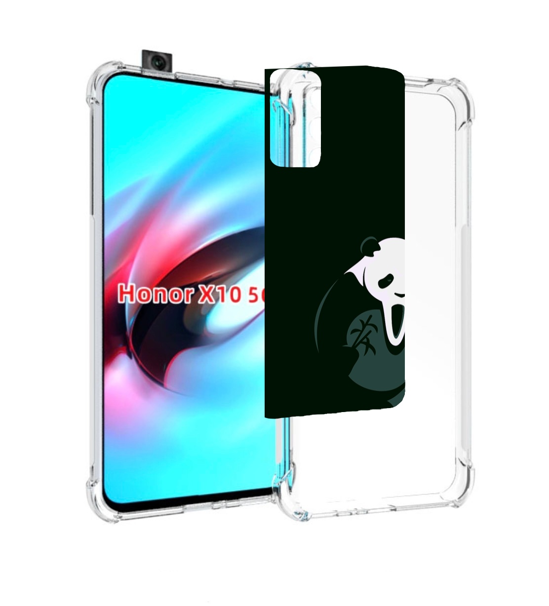 

Чехол MyPads Панда-крик для Honor X10, Прозрачный, Tocco