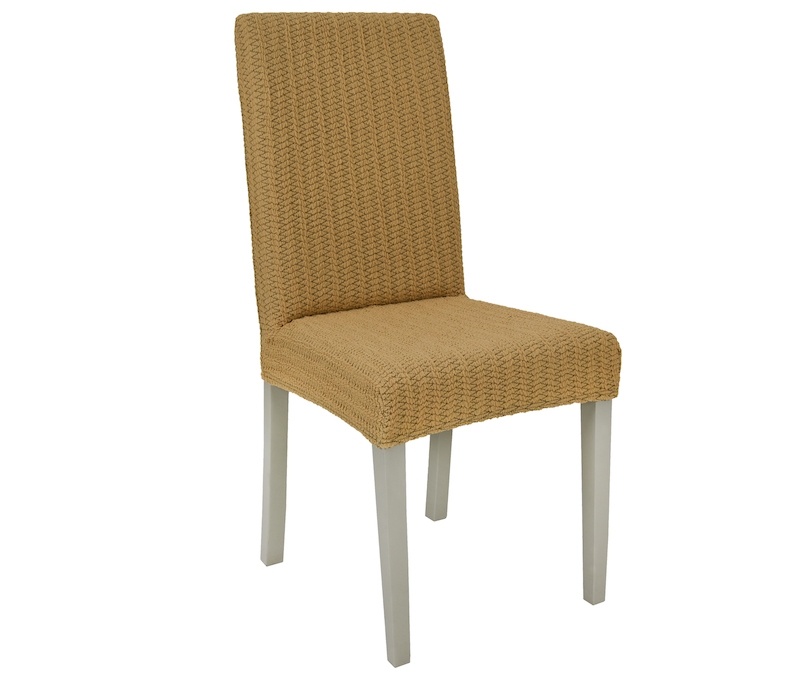 фото Чехол на стул без оборки venera, светло-коричневый, 1 предмет