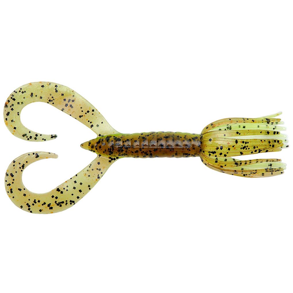 

Приманка силиконовая Keitech Little Spider 3.0'' #401T Green Pumpkin Chartreuse, Little Spider 3.0"