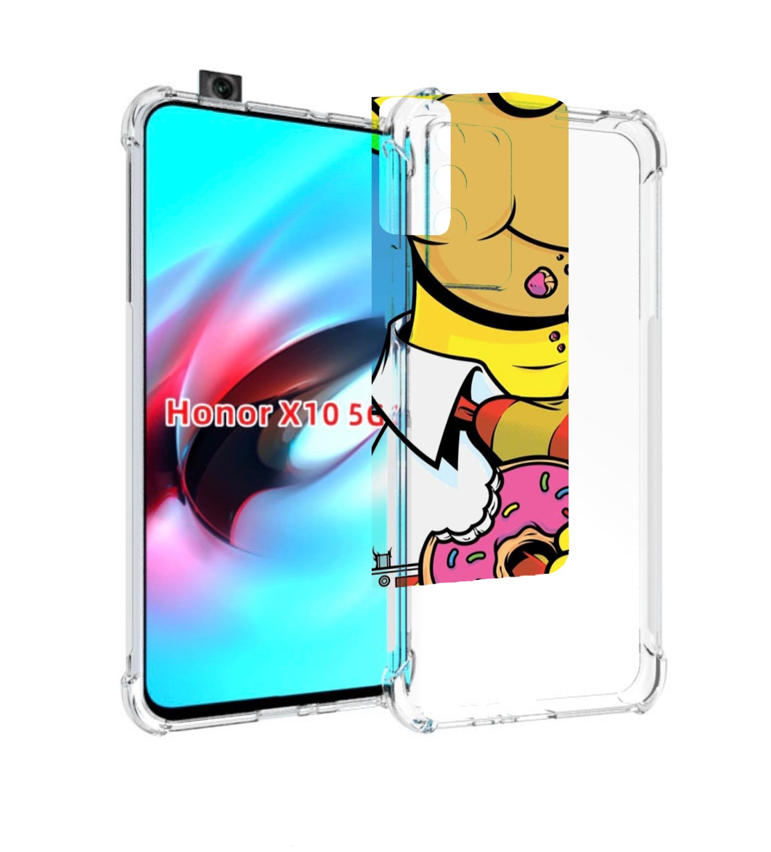 

Чехол MyPads Пончик для Honor X10, Прозрачный, Tocco