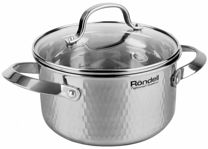 

Кастрюля Rondell Rain Drops с крышкой, серебристый, 24 см, 5,6 л, серия Rain Drops с крышкой