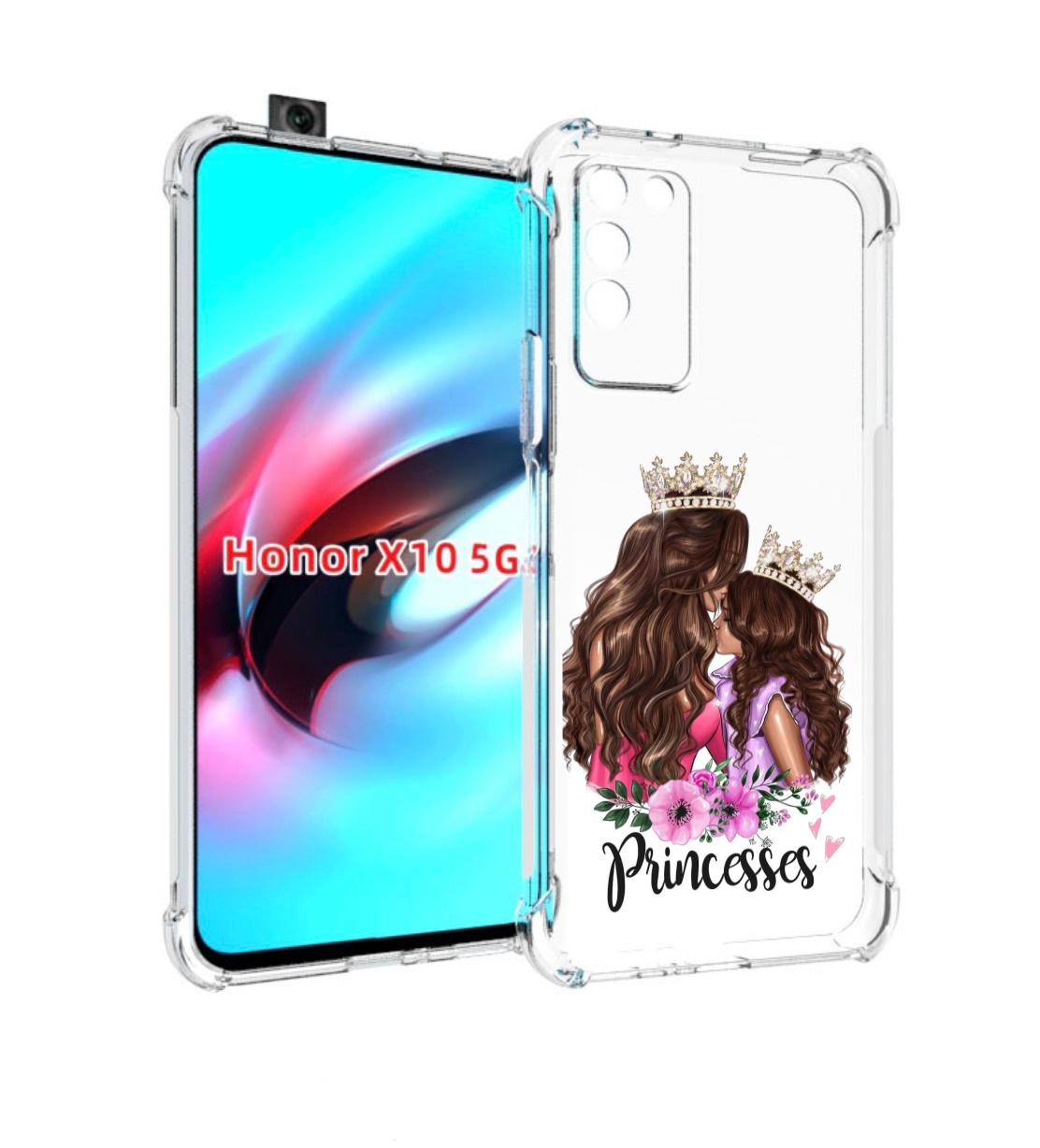

Чехол MyPads Принцессы женский для Honor X10, Прозрачный, Tocco