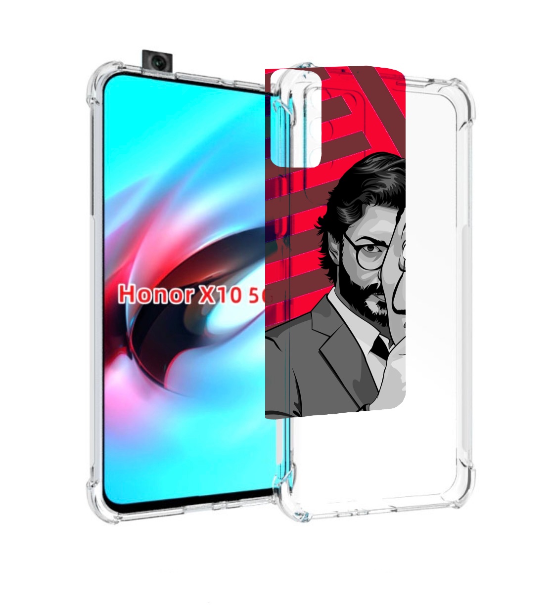 

Чехол MyPads Профессор-бумажый-дом для Honor X10, Прозрачный, Tocco