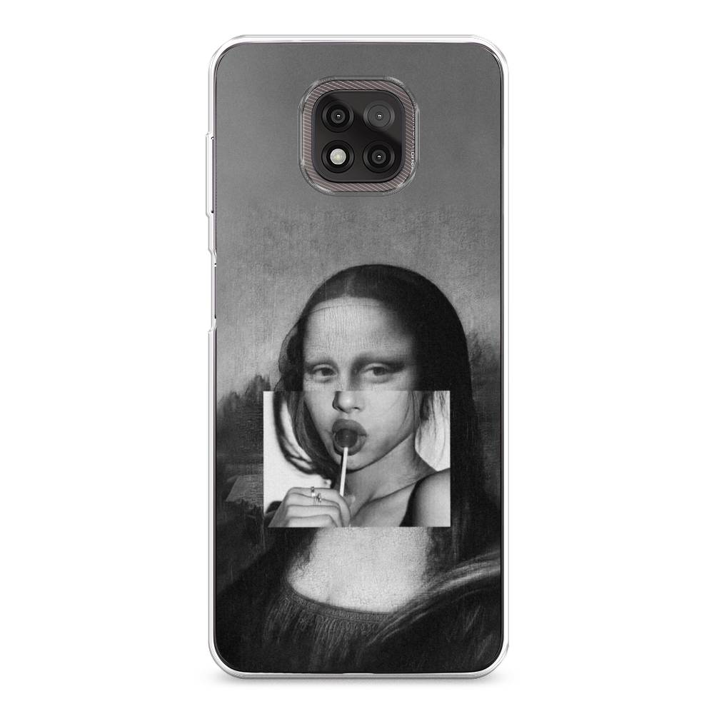 

Чехол Awog на Motorola Moto G Power 2021 "Mona Lisa sucking lollipop", Разноцветный, 242750-9