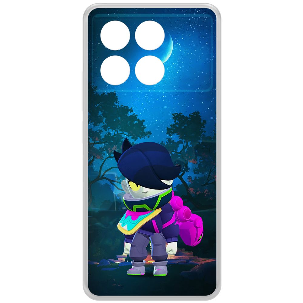 

Чехол-накладка Krutoff Clear Case Brawl Stars-Орочи Эдгар для Xiaomi Poco X6 Pro, Прозрачный