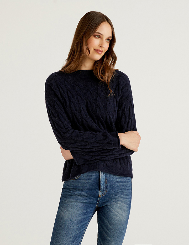

Свитер женский United Colors of Benetton 21A_1335D2467 синий XS, 21A_1335D2467