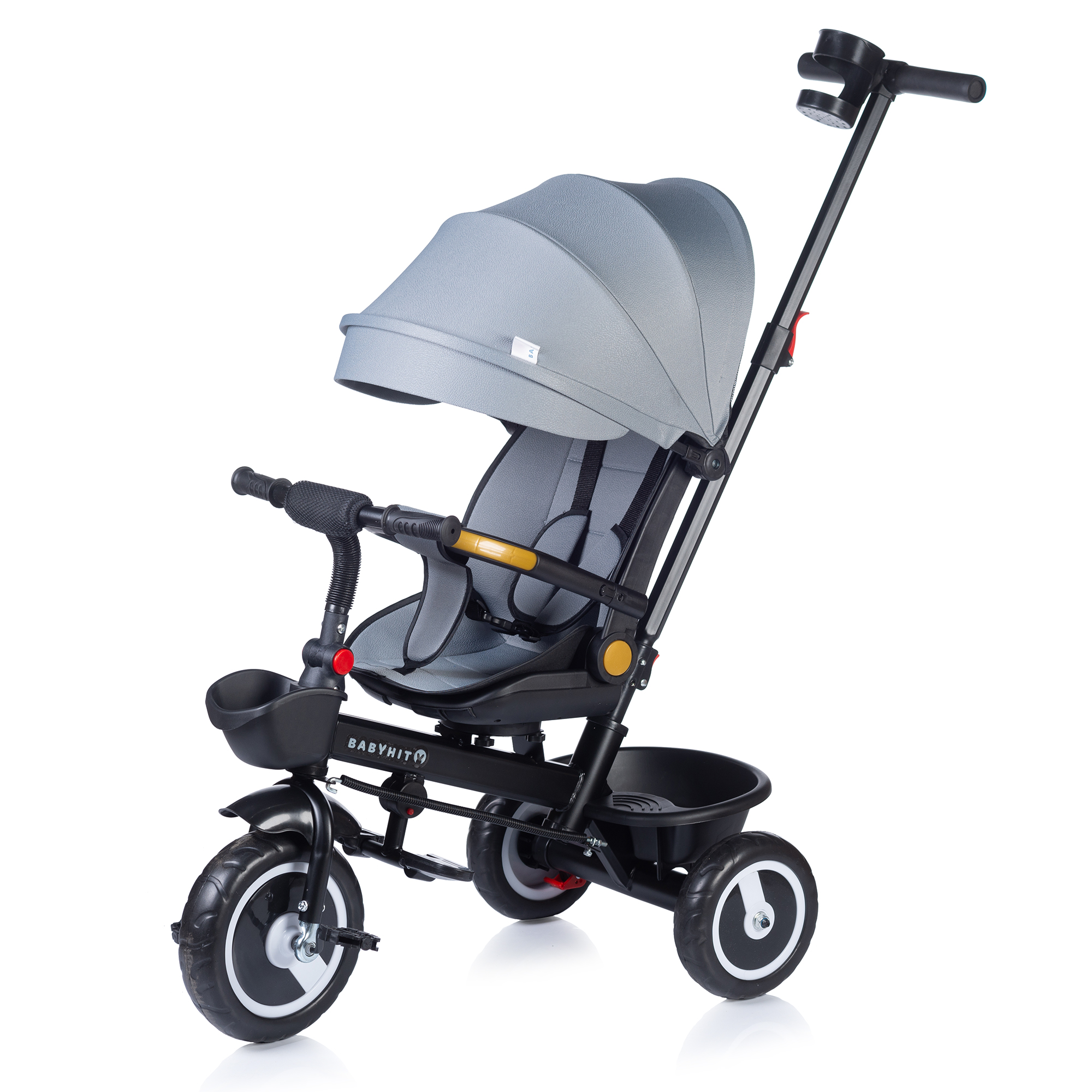 Детский трехколесный велосипед Babyhit Kidway XT, цвет черный с серым