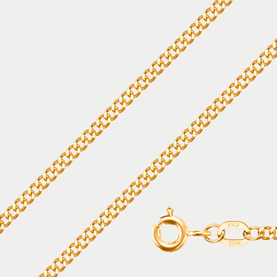 

Цепочка из золота 50 см GOLD CENTER НЦ 15-002 0.50, Золотистый, НЦ 15-002 0.50