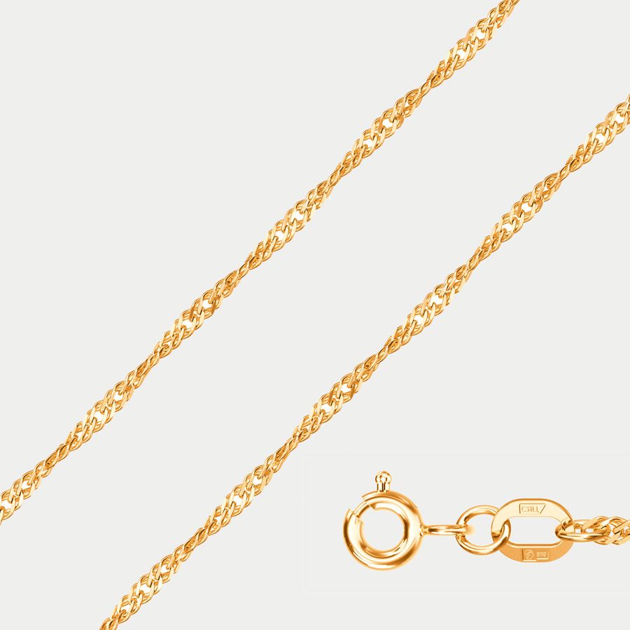 

Цепочка из золота 45 см GOLD CENTER НЦ 15-028 0.35, Золотистый, НЦ 15-028 0.35