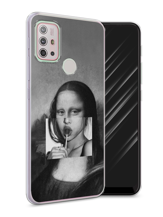 

Чехол Awog на Lenovo K13 Note/Motorola Moto G10/G20/G30 "Mona Lisa sucking lollipop", Разноцветный, 242150-9