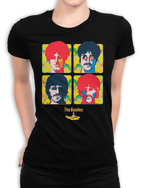 фото Футболка женская design heroes the beatles - битлз черная 2xl