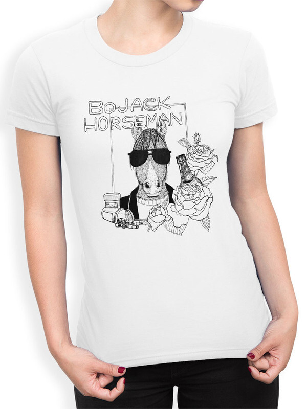 фото Футболка женская design heroes bojack horseman - конь боджек белая 3xl