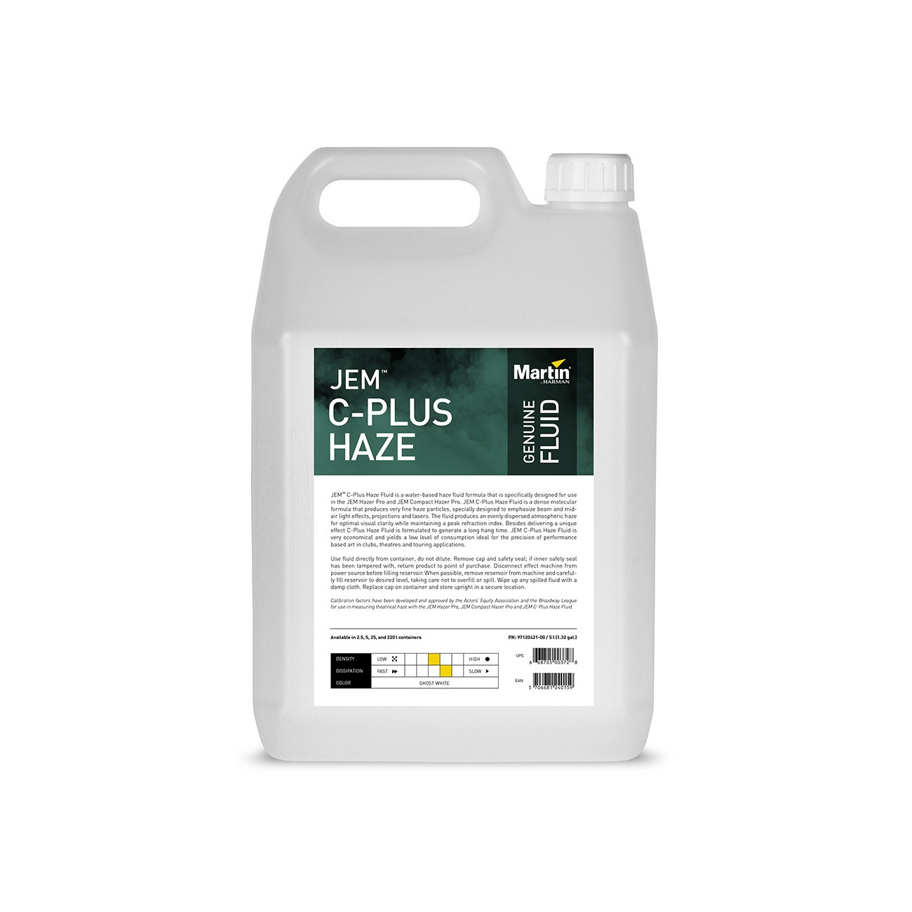 

Жидкость для генераторов тумана Martin C-Plus Haze Fluid 5 L, C-Plus Haze Fluid 5 L