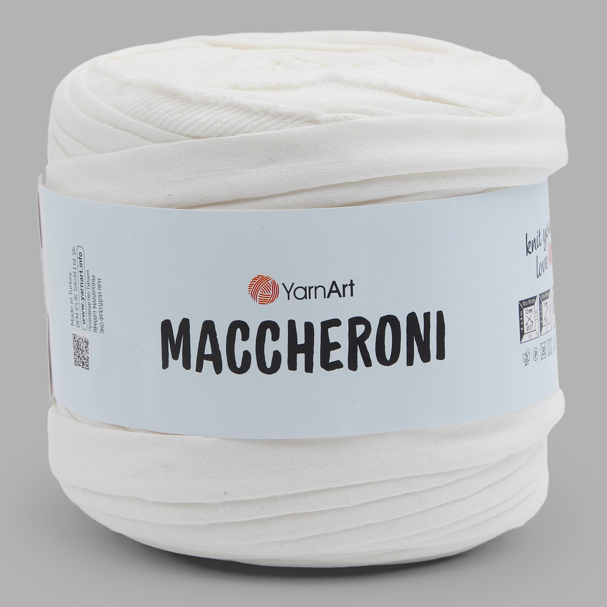 

Пряжа для вязания YarnАrt Maccheroni 600г, +-100 (хлопок, ПЭ) (3 молочный), 2 мотка, Белый, 547970