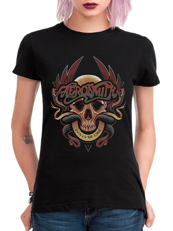 фото Футболка женская design heroes aerosmith черная 2xl