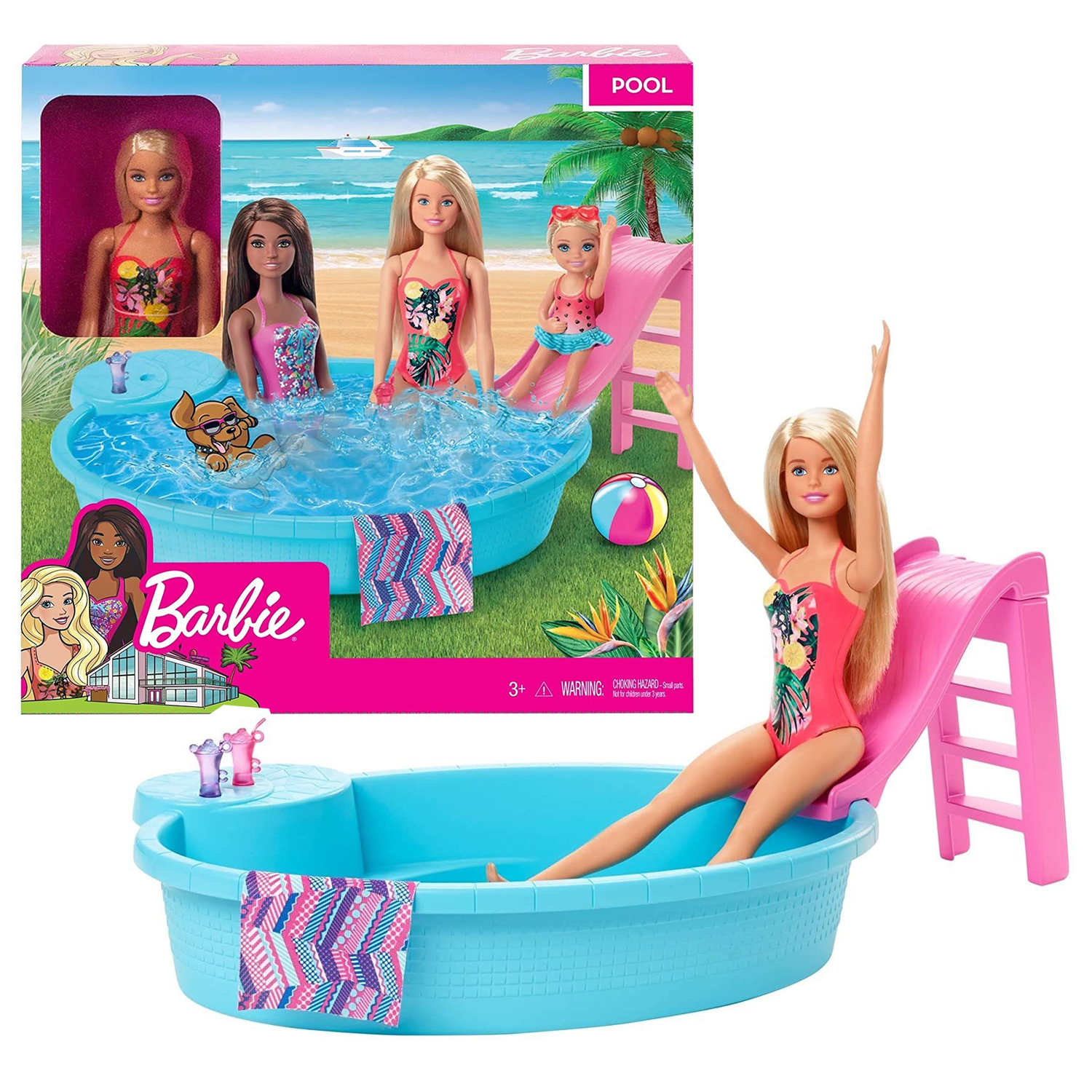 

Кукла Barbie и гламурный бассейн с горкой