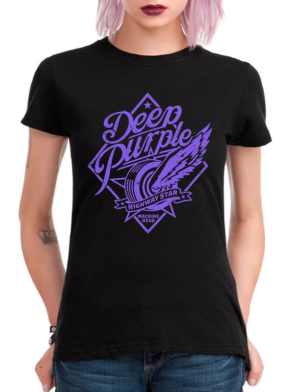 фото Футболка женская design heroes группа deep purple черная 2xl