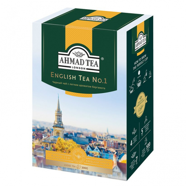 фото Черный плантационный чай ahmad tea english tea no.1 (английский чай no.1) 200 гр