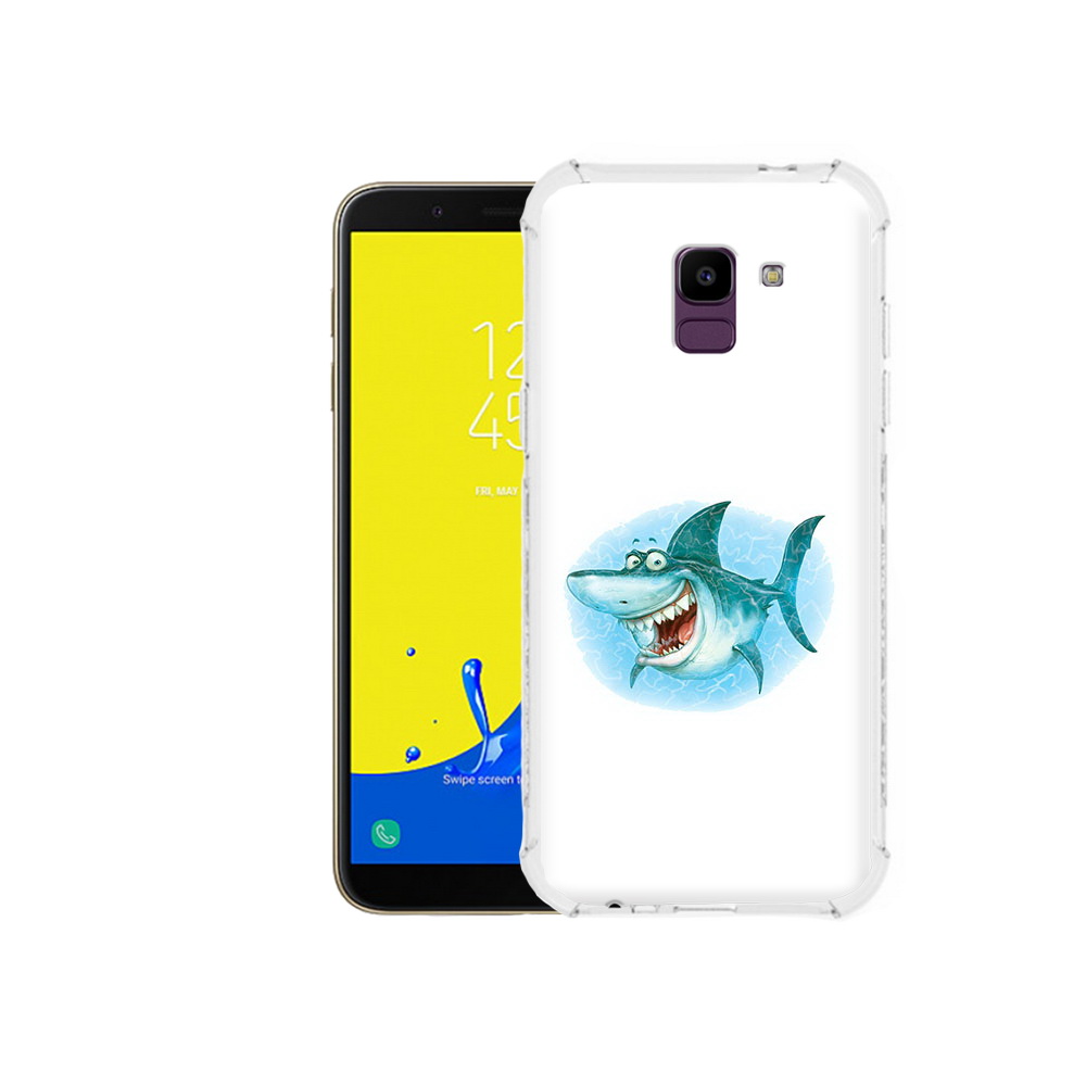 

Чехол MyPads Tocco для Samsung Galaxy J6 (2018) веселая акула, Прозрачный, Tocco