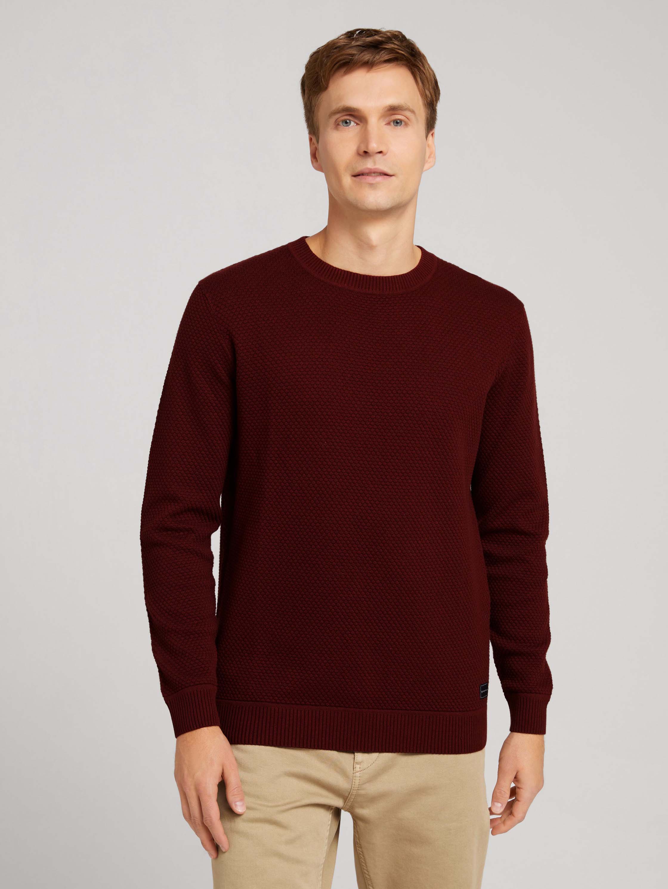 

Джемпер мужской 1026500 TOM TAILOR бордовый XL, 1026500