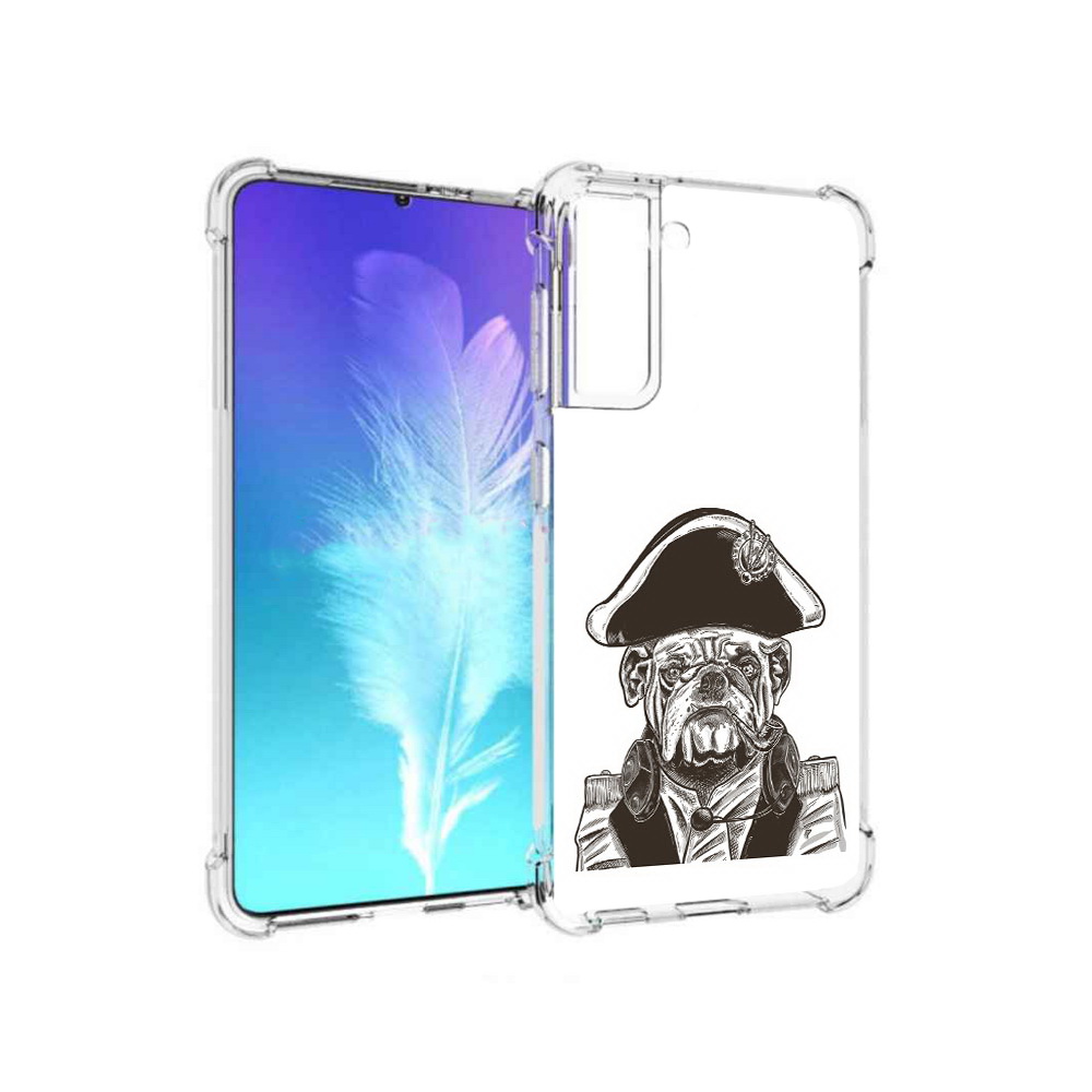 

Чехол MyPads Tocco для Samsung Galaxy S21 мопс генерал (PT157088.510.483), Прозрачный, Tocco