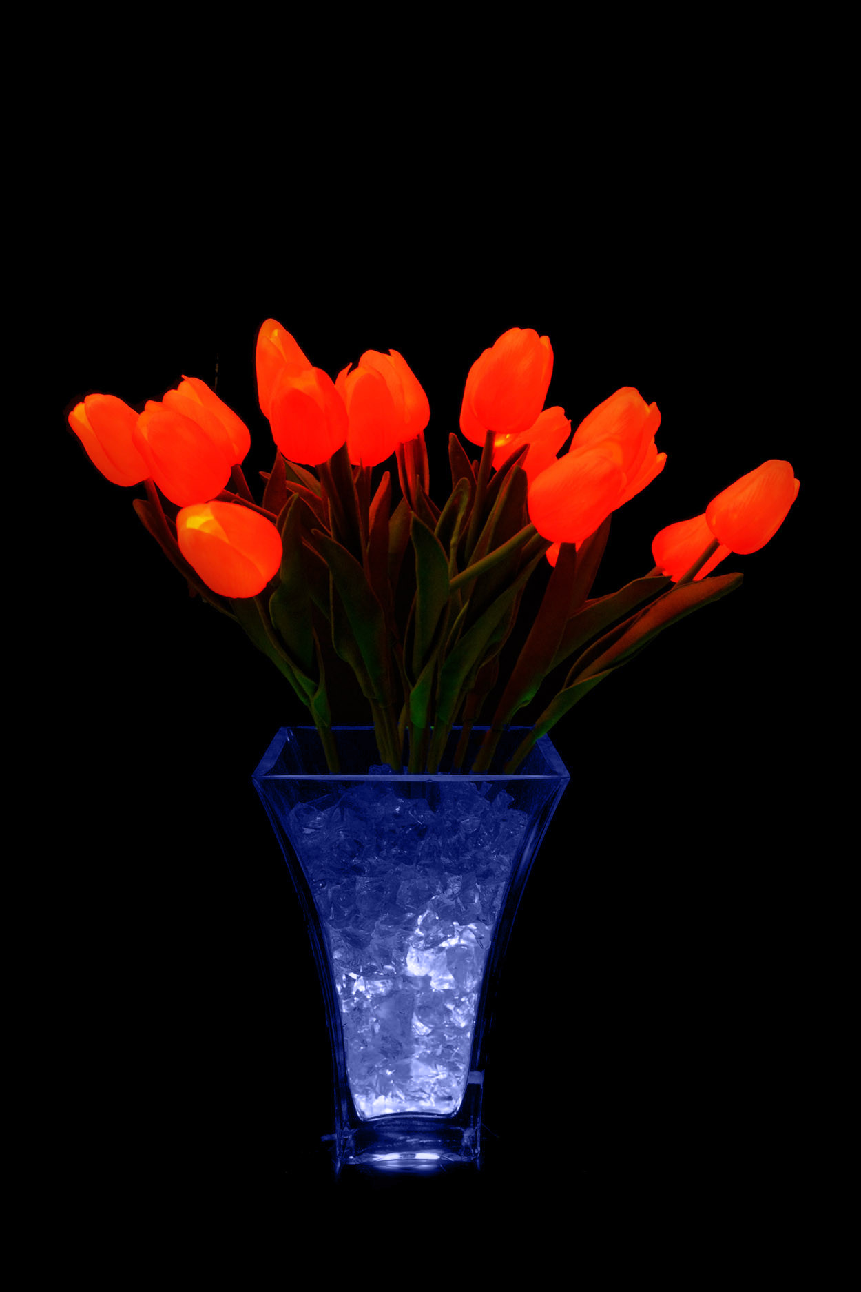 фото Светодиодные тюльпаны 21шт. красно-оранжевые (син) motionlamps