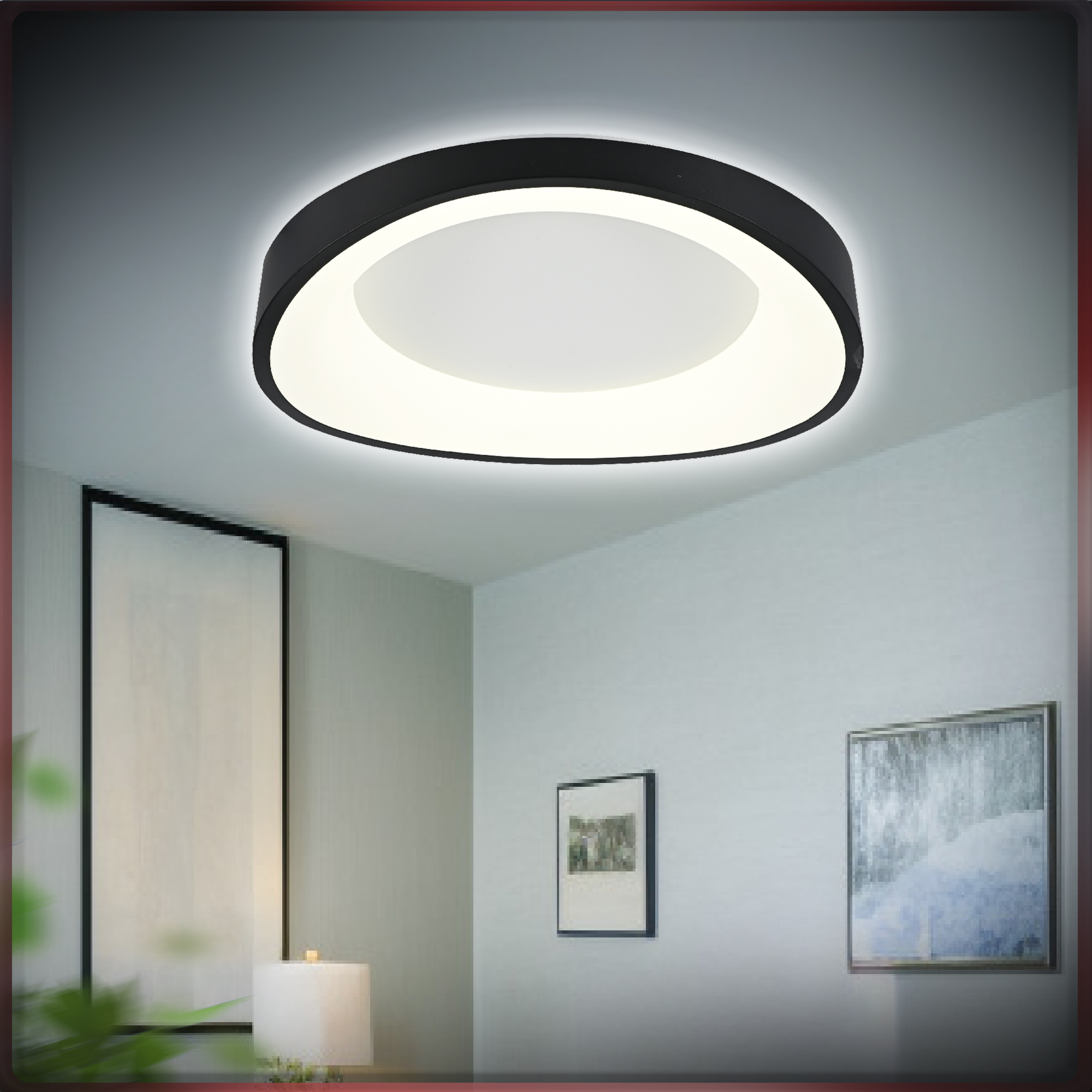 Светодиодная люстра Europa Lighting с пультом на 15 кв.м. MX 10896 Black