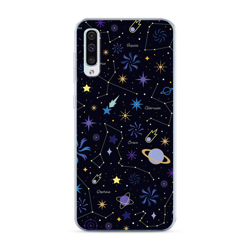 

Чехол на Samsung Galaxy A30s/A50 "Цветной космос", Желтый, 28850-2