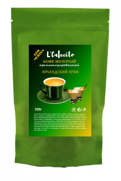 

Кофе молотый LCafecito ароматизированный Ирландский крем 200 гр