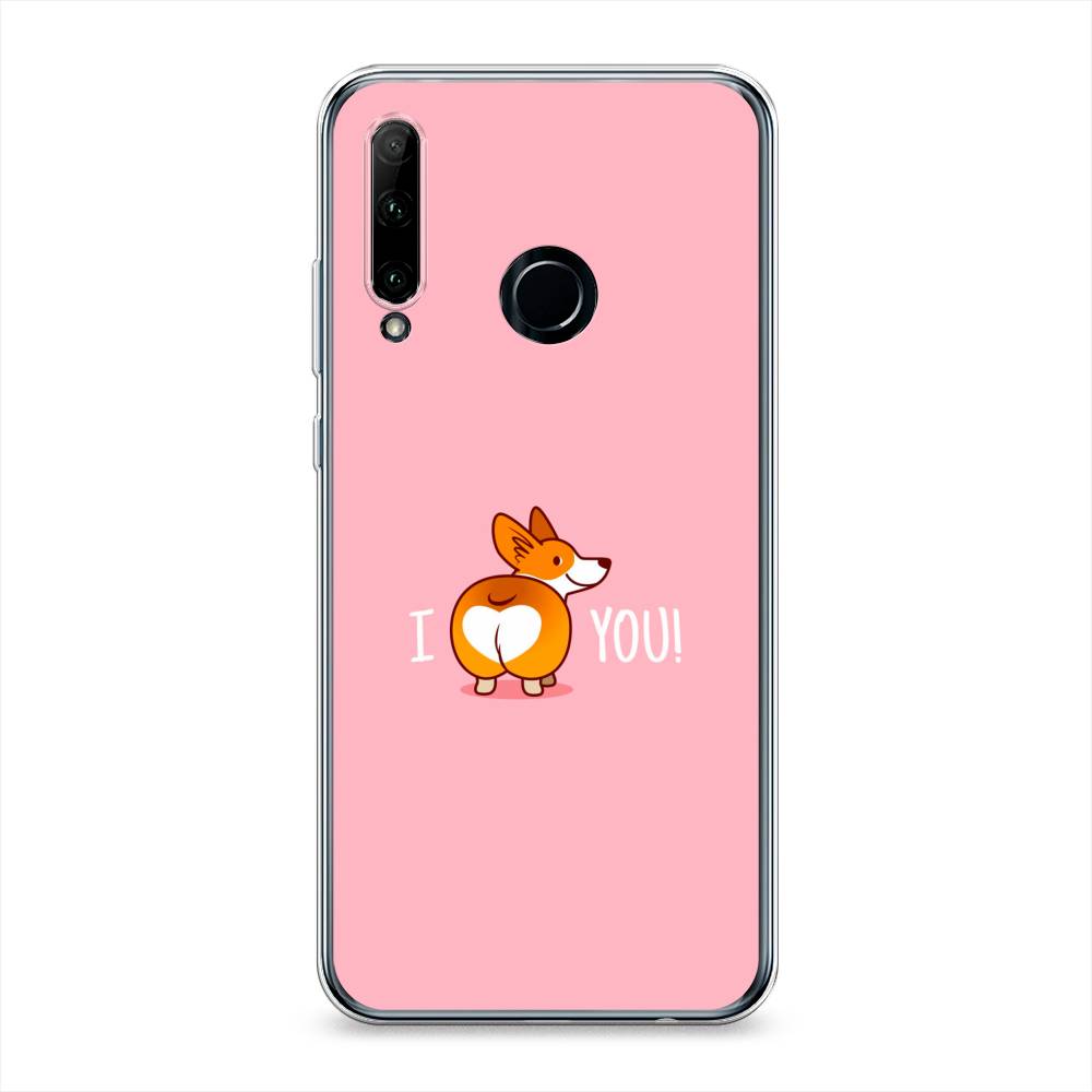 

Чехол на Honor 10i "Корги I love you", Розовый;коричневый;белый, 68950-1