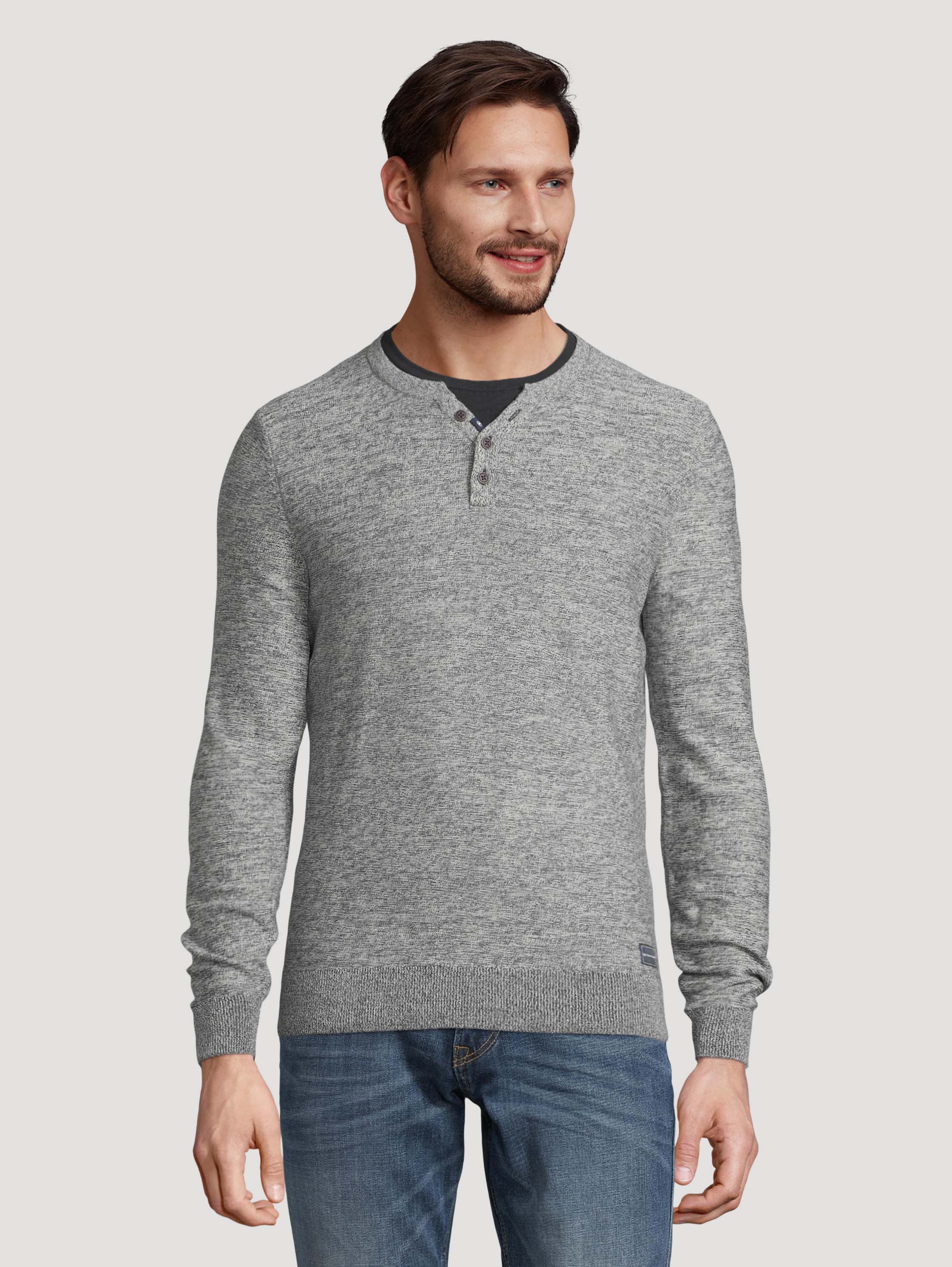 

Джемпер мужской 1029774 TOM TAILOR серый XL, 1029774