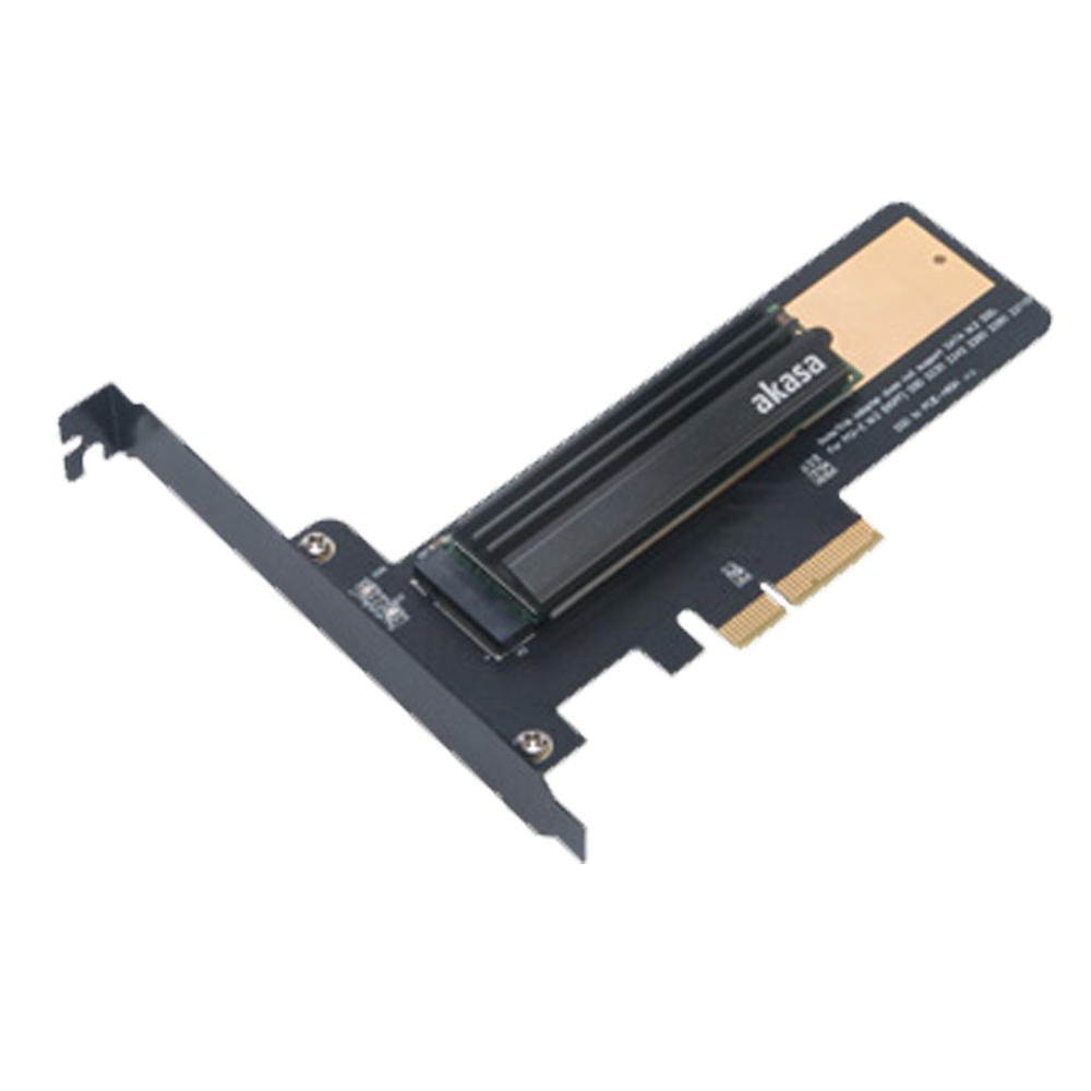 фото Переходник akasa ak-pccm2p-02 с радиатором для m.2 ngff m-type ssd в pcie 3.0 x4