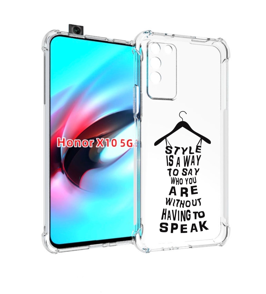 

Чехол MyPads Сарафан-из-слов для Honor X10, Прозрачный, Tocco