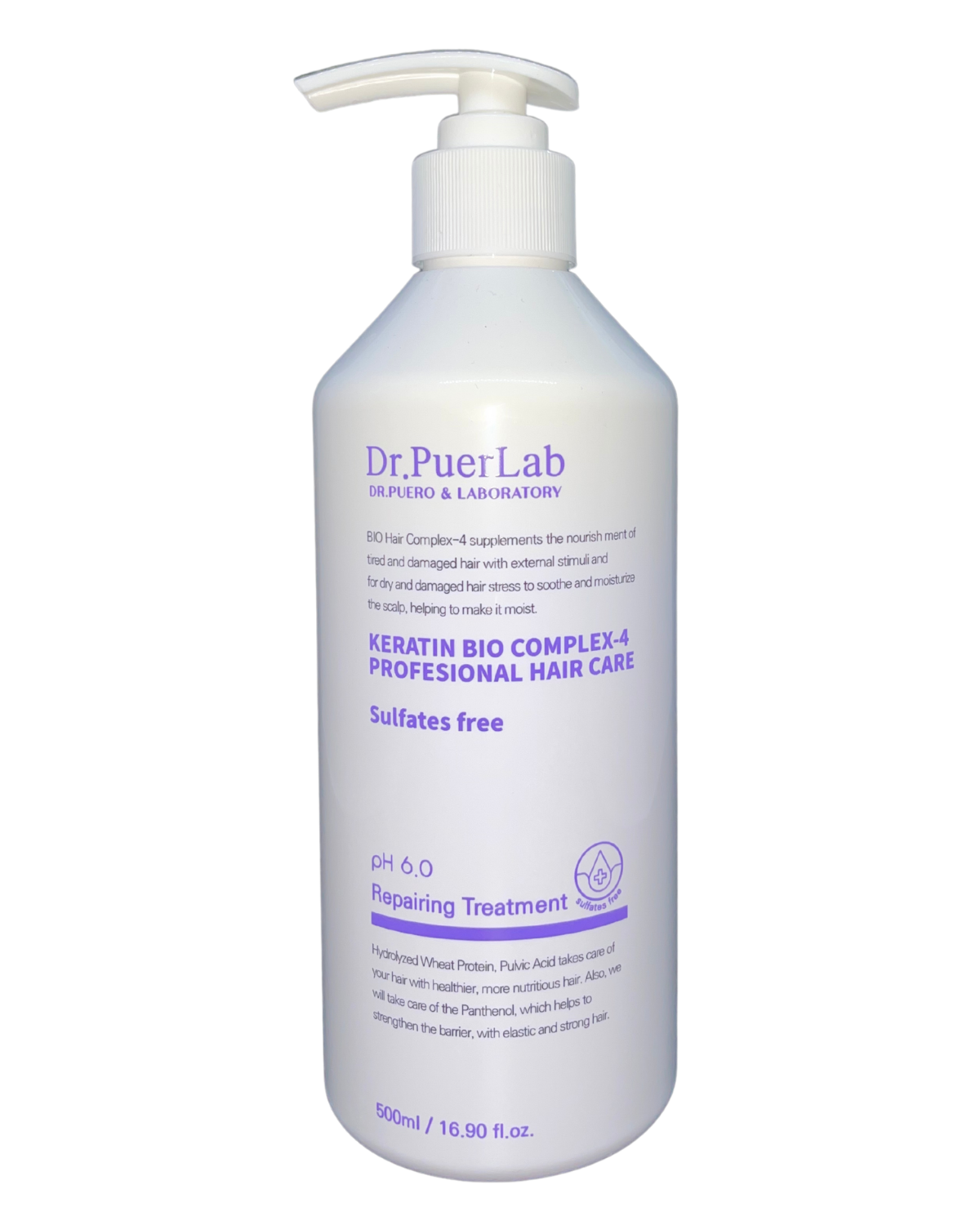 Маска для волос Dr.PuerLab после кератинового выпрямления с кератином и EGF sueno маска флюид стимуляция роста и укрепление для роста и против выпадения волос 200