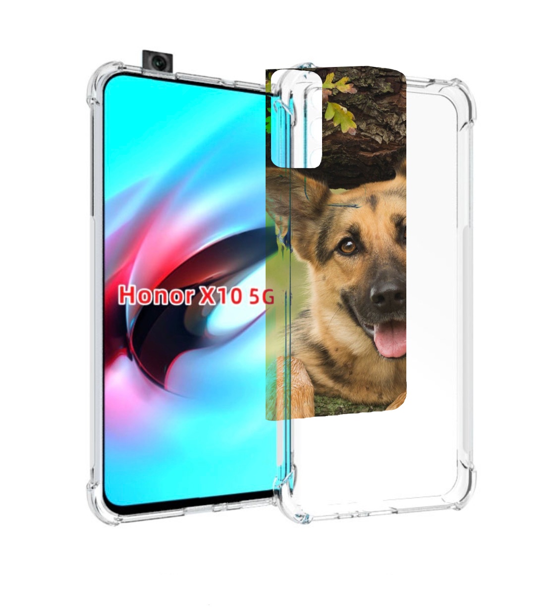 

Чехол MyPads Собака-на-дереве для Honor X10, Прозрачный, Tocco