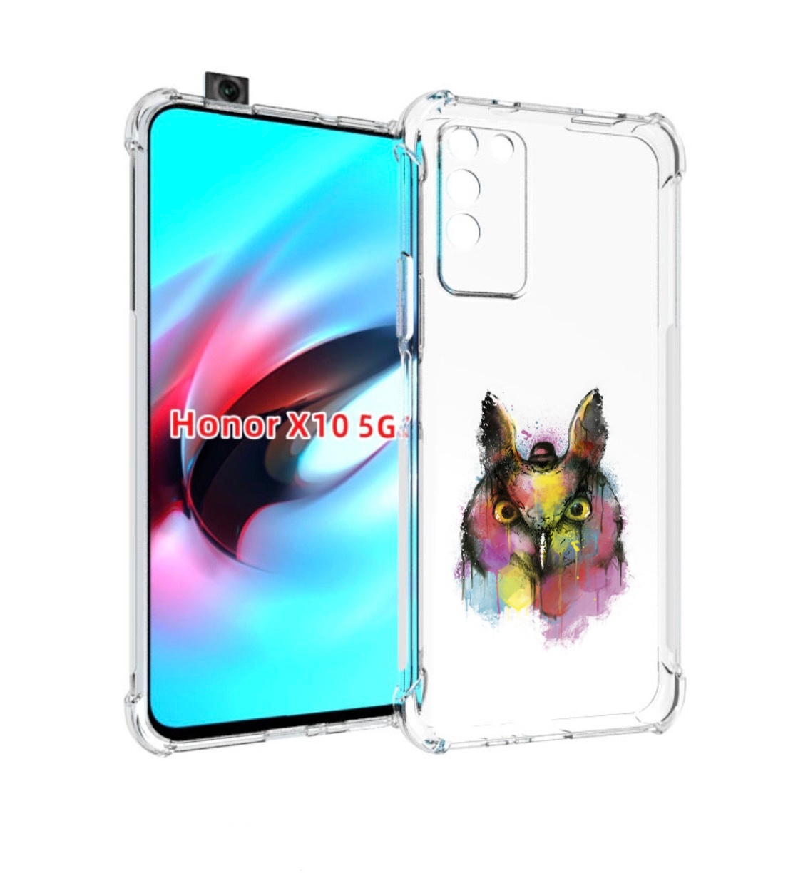 

Чехол MyPads Сова 2 для Honor X10, Прозрачный, Tocco