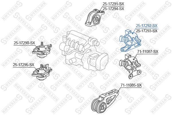 

Опора Кпп Stellox 2517292SX