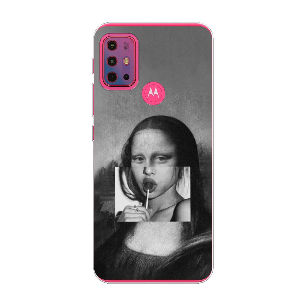 

Чехол Awog на Lenovo K13 Note/Motorola Moto G10/G20/G30 "Mona Lisa sucking lollipop", Разноцветный, 242250-9