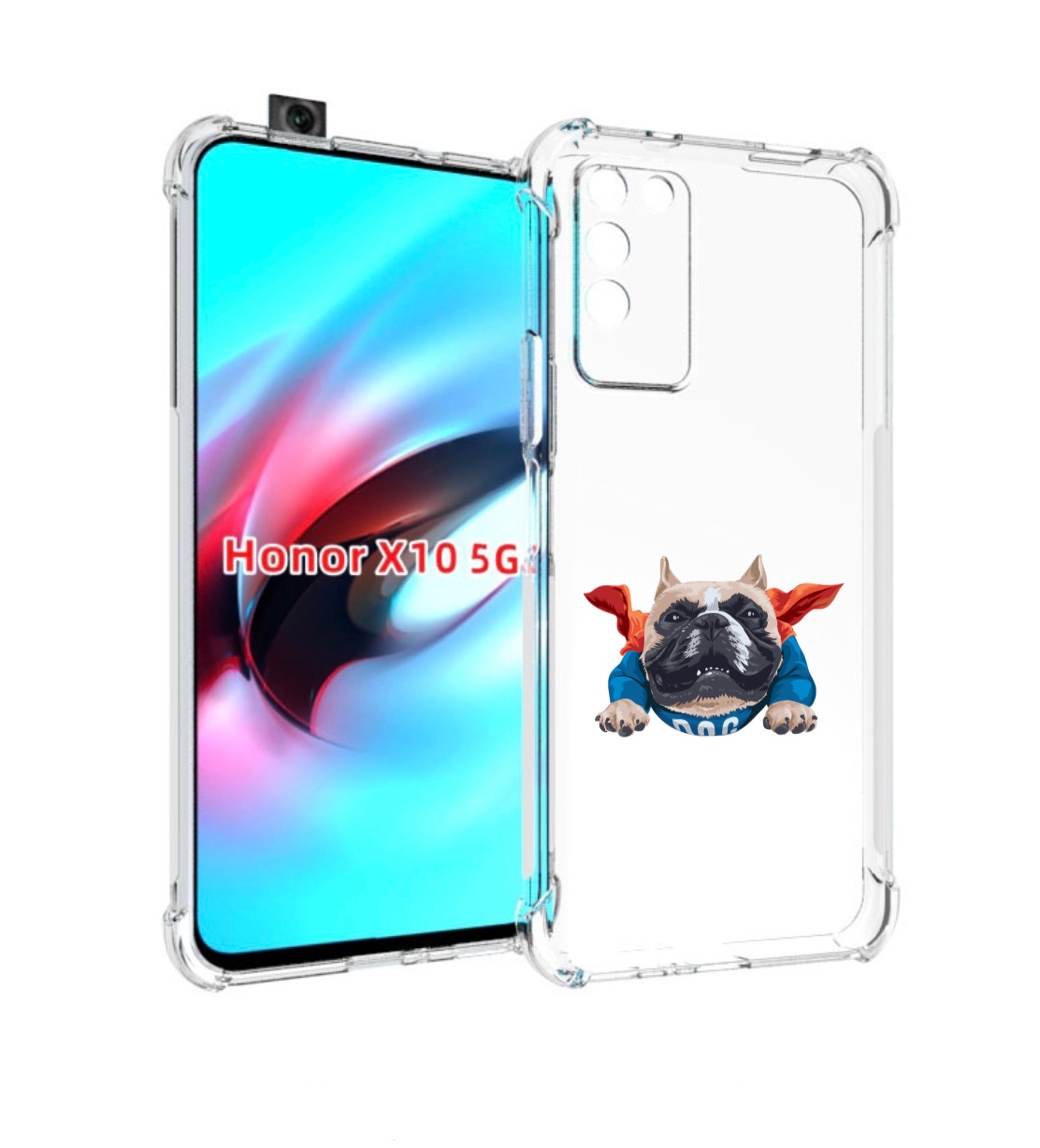 

Чехол MyPads Супер-Дог для Honor X10, Прозрачный, Tocco