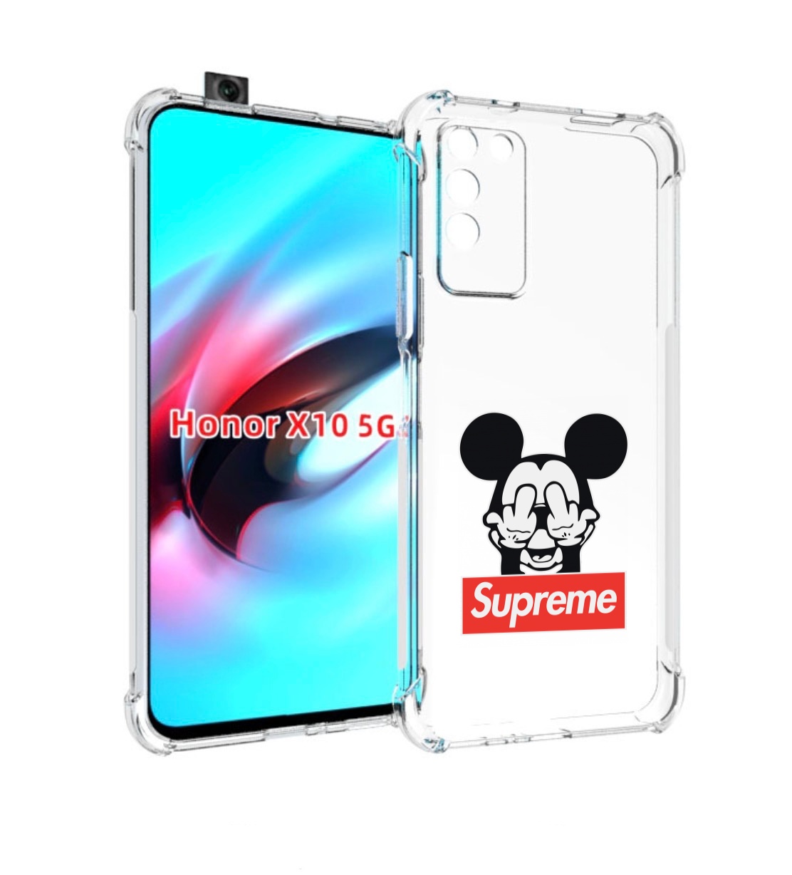 

Чехол MyPads Супримовский-Микки-маус для Honor X10, Прозрачный, Tocco