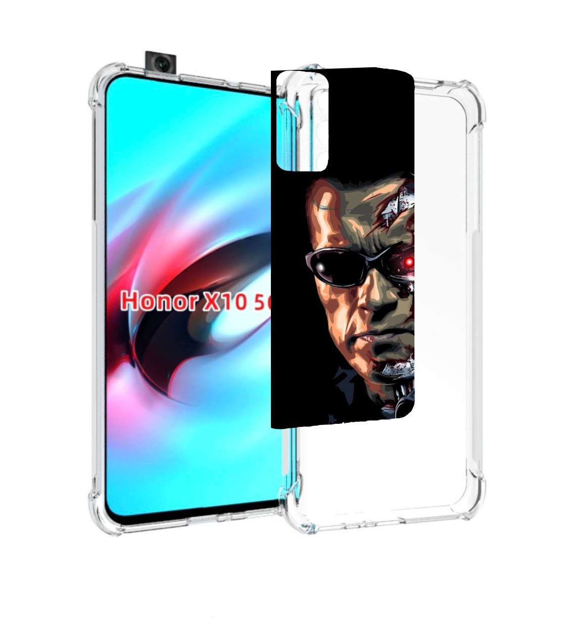 

Чехол MyPads Терминатор для Honor X10, Прозрачный, Tocco